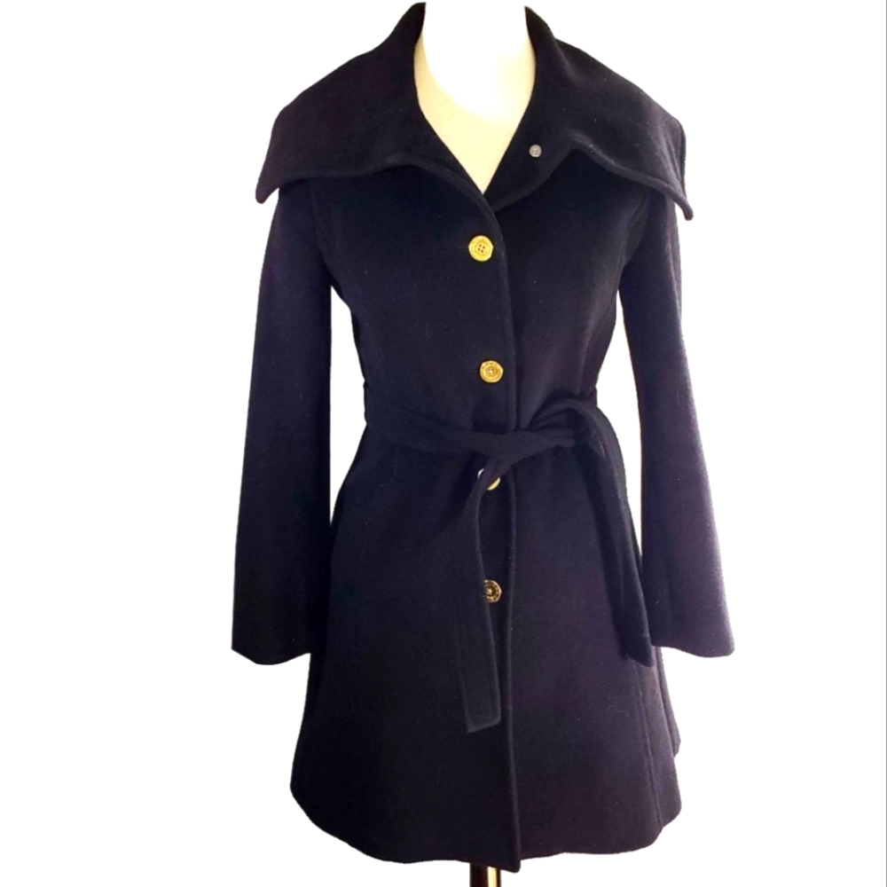 Coach Black Wool Coat